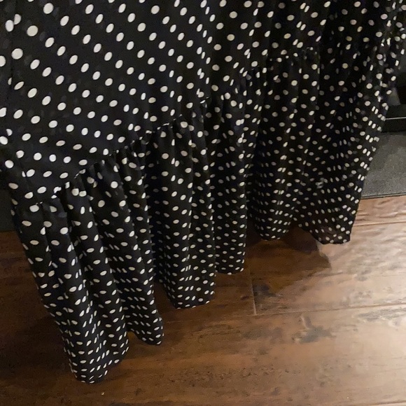 Long sleeve polka dot smoked maxi dress - Picture 6 of 7